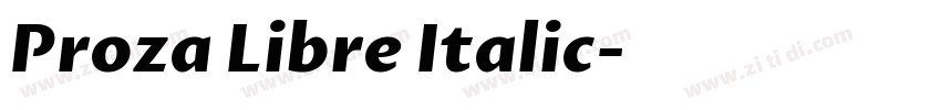 Proza Libre Italic字体转换